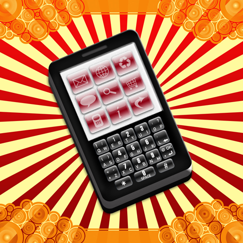 Mobile phone illustration